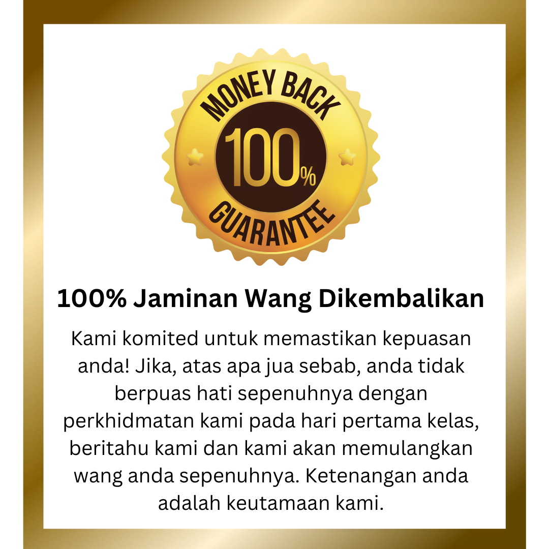 Money Back Guarantee MengajiOnline